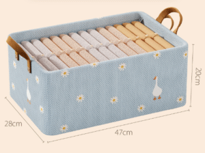 1109 hop dung quan ao nhieu ngan co quai xach 47x28x20cm