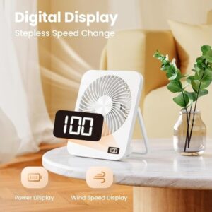 Quạt Sạc Tích Điện Để Bàn K38 Pin 2000mAh-5 Tốc Độ -TP19