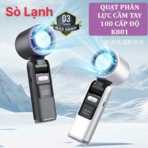Quạt Sạc Tích Điện Cầm Tay K801( Sò Lạnh ) Cao Tốc-TP27