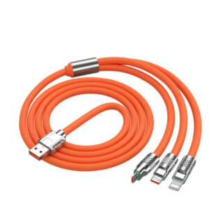 Cáp sạc Cá mập bọc thép 120w - 3 đầu-AZ004125