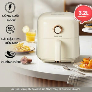 Nồi chiên không dầu SAMONO SW-AFW32 Vàng (3.2L) Chính hãng FV-SP28250