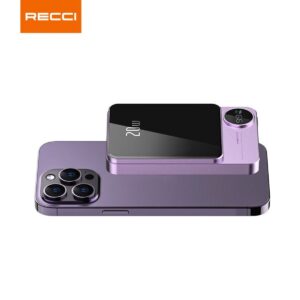 Sạc Dự Phòng Recci Tím RPBW15 PURPLE Dung Lượng 5.000mAh  ( Hàng chính hãng )