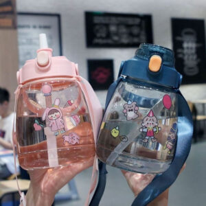 0127 binh nuoc sticker 1300ml ong hut tem dan quay deo