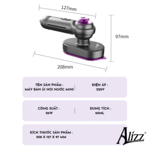 0418 ban ui hoi nuoc mini cam tay nho gon 30w alizz al 13595