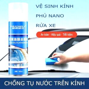 Xịt Rửa Kính Ô Tô, Xe Máy, Cửa Kính 330ml