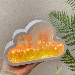 Đèn Ngủ Hoa Tulip Kèm Gương Trang Điểm