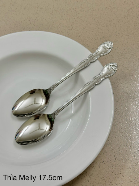 Set 2 thìa inox cỡ trung Melly 17,5cm (Made in Japan)