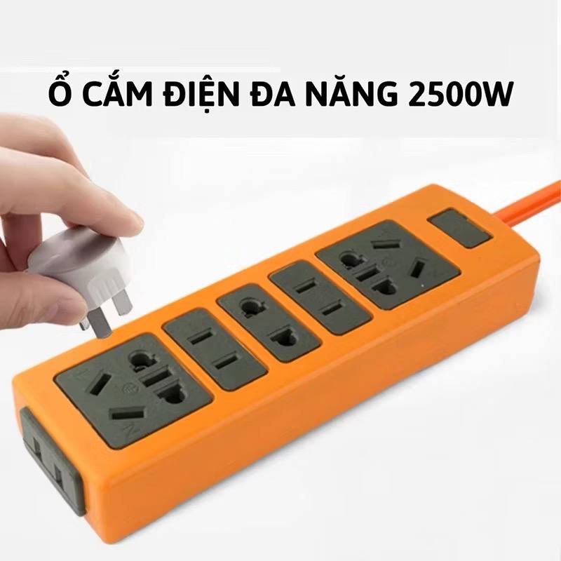 ⭐ Ổ Điện 8 Lỗ Màu Cam Dây 3m Chuẩn GB2099 2500w (HD1010)Bảo ha 4 6294242407737921306
