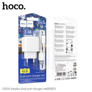 Bộ sạc HOCO CS51A cổng iPhone Lightning – Sạc nhanh, an toàn, tiện lợi