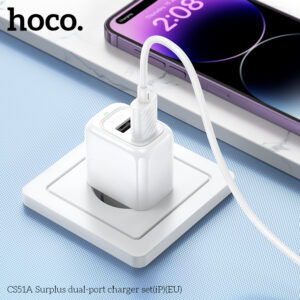Bộ sạc HOCO CS51A cổng iPhone Lightning – Sạc nhanh, an toàn, tiện lợi