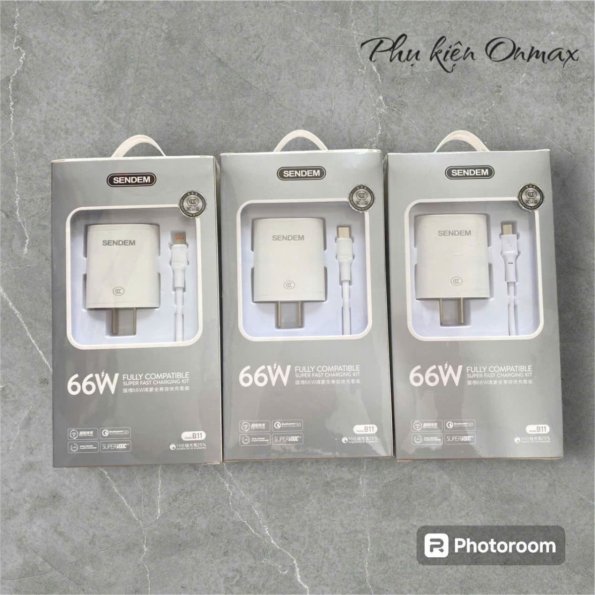 Bộ sạc Sendem B11 66W Type C 4 Bo sac Sendem B11 66W Typec iphone Copy
