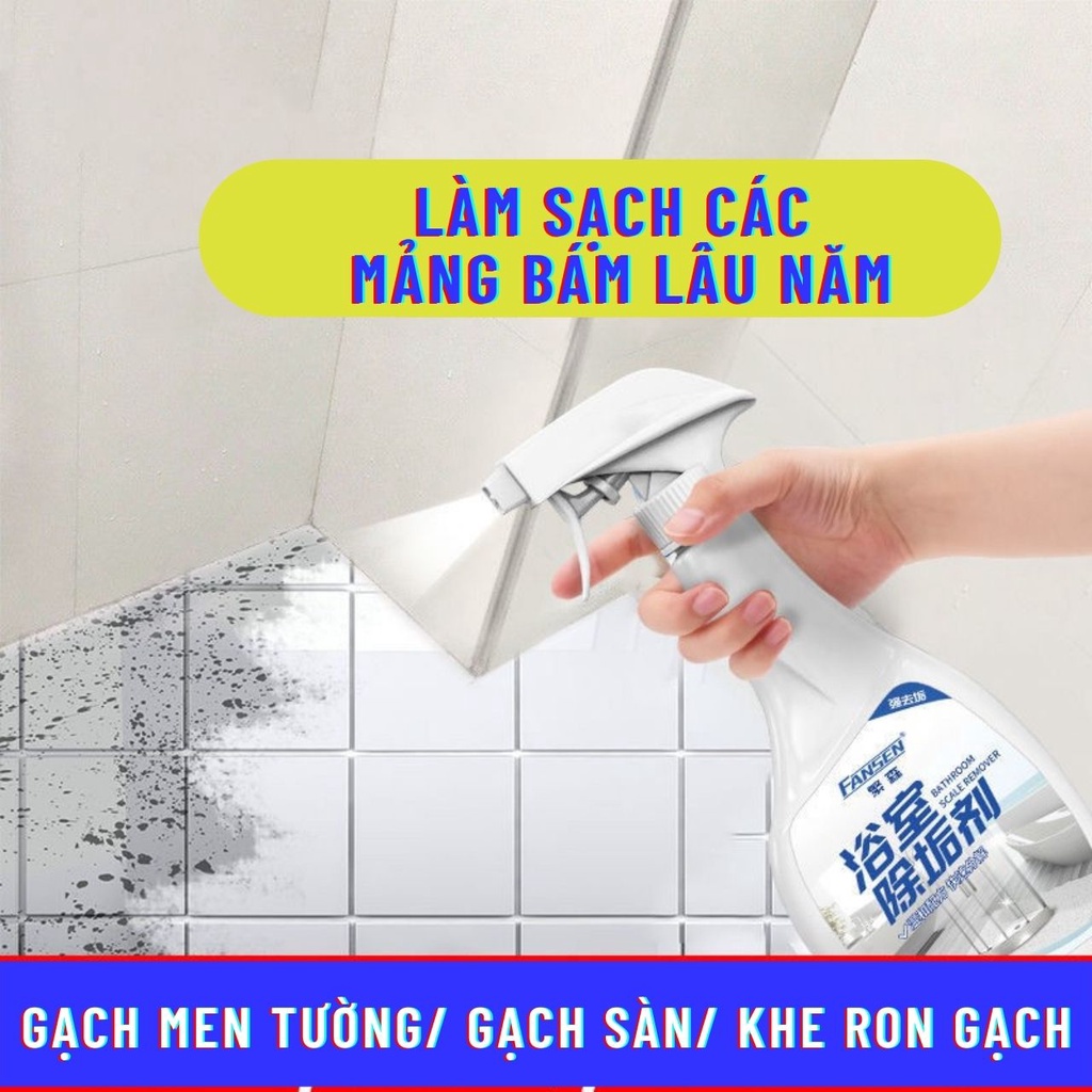 Chai Xịt Tẩy Vệ Sinh Nhà Tắm 500ml 1 nuoc xit tay rua inox nha tam fansen shanshen 500ml 16599 5