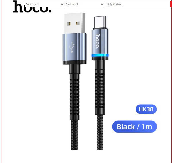 Cáp sạc Hoco HK38 cổng Typec 1m 7 z7290600844246 c3a8cfffd85dda379e4abdc536e7f72e