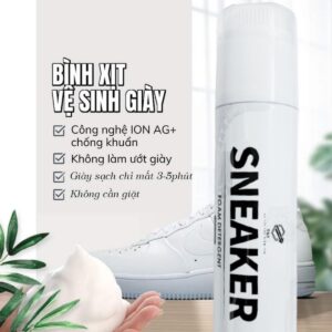 Chai Vệ Sinh Giày, Bình Xịt Tạo Bọt Tuyết Sneaker 65K