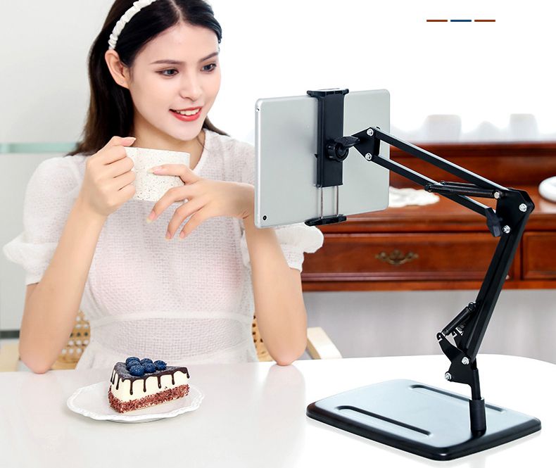 Giá Đỡ Kẹp IPad Khớp Nâng Xoay 360 Độ Đa Năng (Loại Dày) 2 1023 gia do kep ipad khop nang xoay 360 do da nang