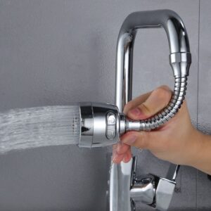 Đầu Vòi Xoay 360 Inox Có 2 Chế Độ Bật Nước.