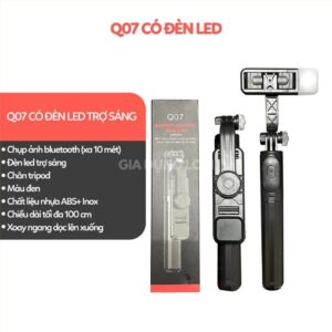 Gậy chụp hình Q7S / Q07 vỏ đỏ có đèn.
