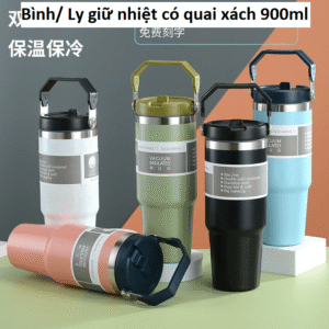 Bình/ Ly giữ nhiệt có quai xách 900ml