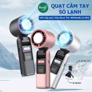 Quạt Cầm Tay Turbo Sò Lạnh K-801(200) – Mát Lạnh Tức Thì, Gọn Nhẹ Tiện Dụng 