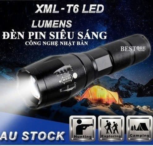 Đèn pin Police T6, Vỏ Xanh Nhựa có chữ Made in Japan 5 z7400720222779 db78fcf2e66a4f643a21a779c94a305f