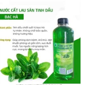 Nước Cất Lau Sàn Tinh Dầu Bạc Hà  1000ml – Hương Thơm Tươi Mát.