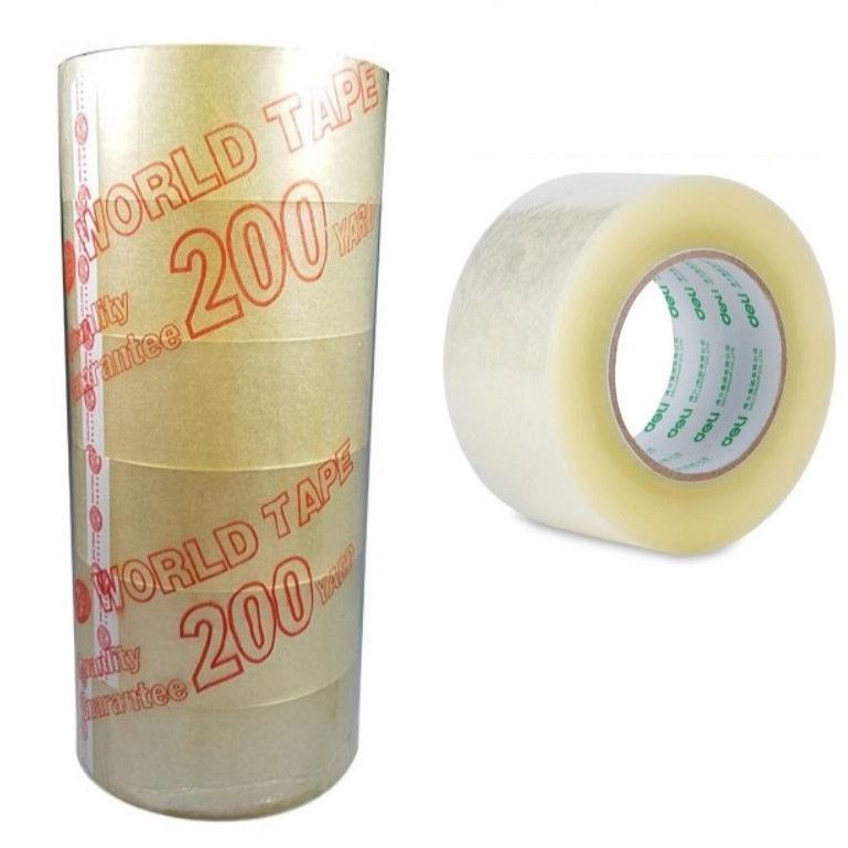 (01 cuộn) Băng keo đóng hàng loại 200ya cây 6 cuộn loại 1,8kg