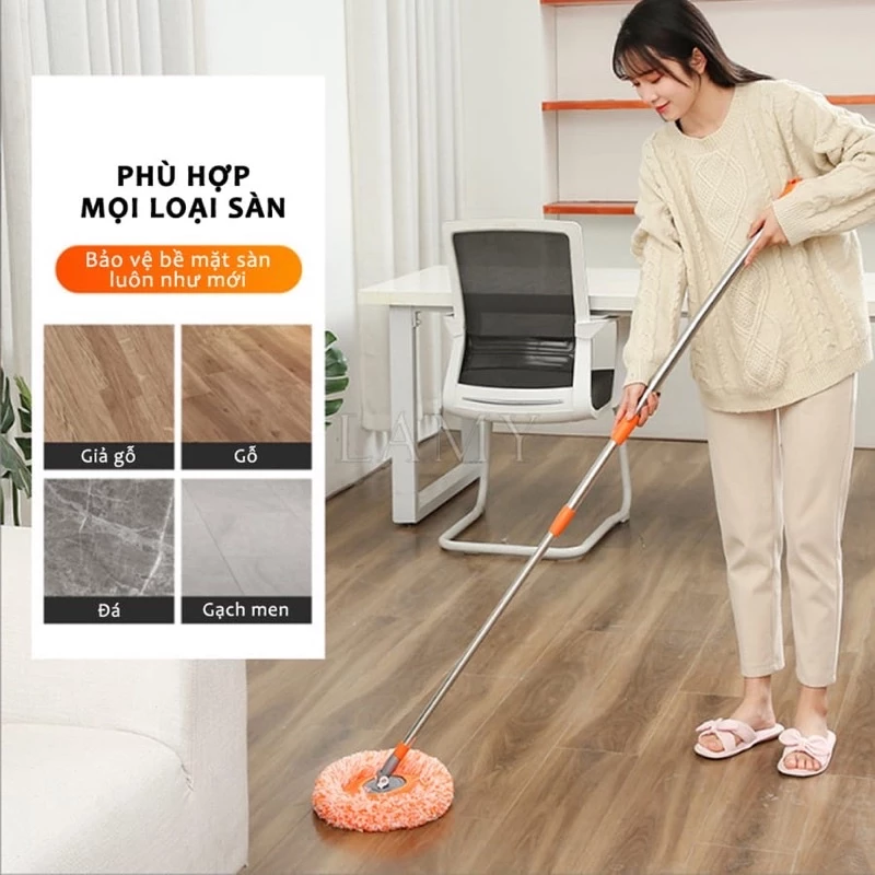 Cây Lau Nhà - Chổi Lau Trần Màu Cam