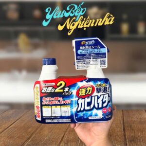 Xịt Tẩy Trắng Vật Dụng Nhà Bếp Dạng Bọt Lion 400g Chống Khuẩn, Khử Mùi + Chai Dự Phòng