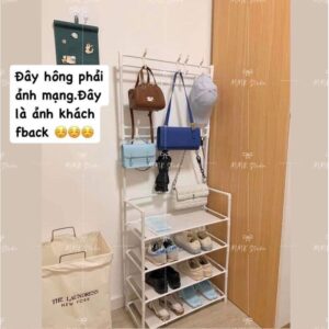 Kệ Chữ L 4 Tầng Để Giày Dép, Treo Quần Áo (HD1022)