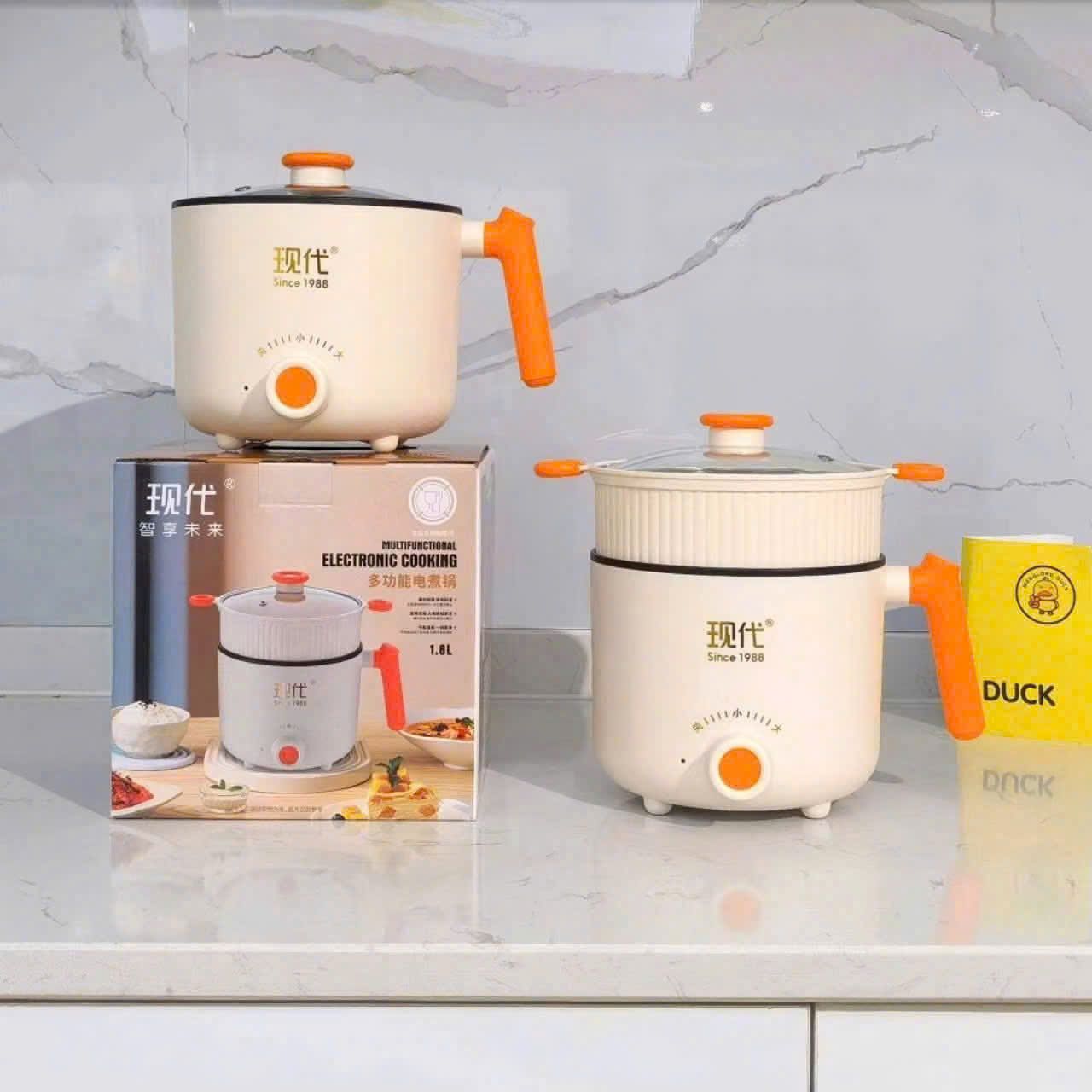 Nồi Nấu Mì, Nấu Lẩu, Có Xửng Hấp, 2 Chế Độ Nhiệt 1.8L (HD1017) 4 z7688730175347 702ae044144f18a5c00b13fe0396efa3